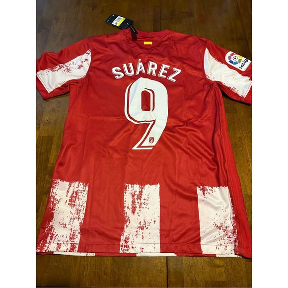 Nike Other - Nike Soccer Jersey Luis Suarez #9 Men’s Small Atletico De Madrid Home Jersey NEW